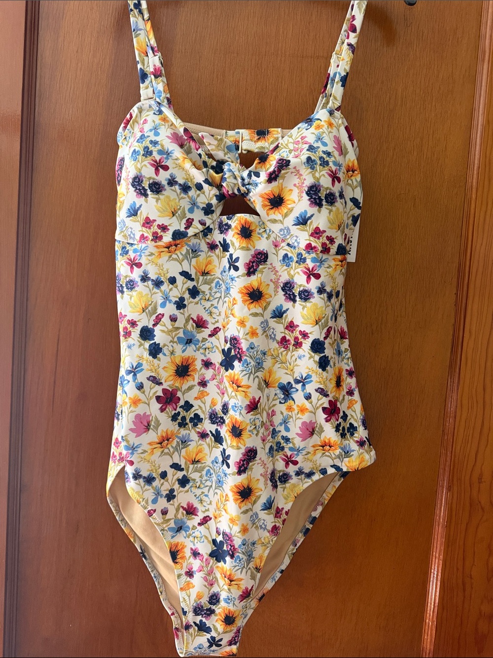 Old Navy Floral One-Piece Swimsuit - Yellow Multi